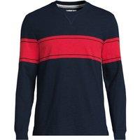 Lands' End Men's Long Sleeve Slub Crew Neck T-shirt in Dark Navy | Size: 2XL