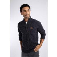 Weird Fish Men's Altwood 1/4 Zip Jumper in Midnight | Size: Medium