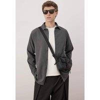 WOVCOR Men's Men's Regular Fit Minimalist Shirt Jacket in Dark Grey | Size: XL