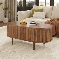 Rolipo Vintage Walnut Lift Top Coffee Table With Storage 100cm