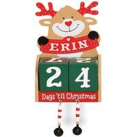 History & Heraldry Pre-personalised Wood Advent Block Calendar - Over 80 Titles - Erin in Brown