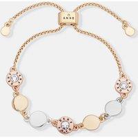 DKNY Jewellery Women's Two Tone Adjustable Slider Bracelet in Rose Gold
