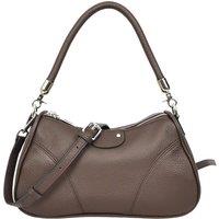 House of Leather Women's Womens Real Leather Handbag Cross body Shoulder Organiser with Adjustable Strap Darla Mint in Brown | Size: Medium