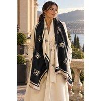 Lemon Daisy Accessories Women's Leonie Wrap Scarf Shawl in Black