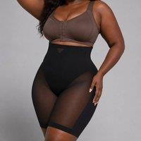 GWB Shapewear Women's Seamless High Waist Tummy Control Shapewear Shorts Butt Lifting & Anti-Chafing in Black | Size: 18