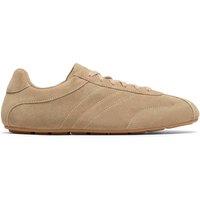 Clarks Men's Railford Lo Sand Suede Trainers, Lace Up in Beige | Size: 12-Standard Fit