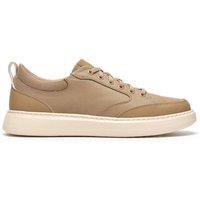 Clarks Men's Waterhay Tie Sand Textile Trainers, Lace Up in Beige | Size: 9-Standard Fit