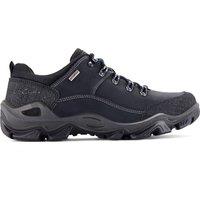 Clarks Men's Winsham Lace Waterproof Black Leather Trainers, Lace Up | Size: 11-Wide Fit