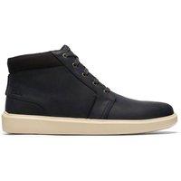 Clarks Men's Brodin Mid Navy Leather Ankle Boots, Lace Up in Blue | Size: 6.5-Standard Fit