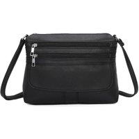 Love EMVY Women's EMVY Classic Collection Faux Leather Everyday Crossbody Bag in Black