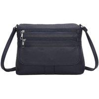 Love EMVY Women's EMVY Classic Collection Faux Leather Everyday Crossbody Bag in Navy