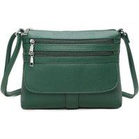 Love EMVY Women's EMVY Classic Collection Faux Leather Everyday Crossbody Bag in Green