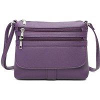Love EMVY Women's EMVY Classic Collection Faux Leather Everyday Crossbody Bag in Purple