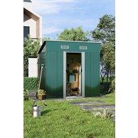 Garden Sanctuary Garden Compact Storage Shed Metal Tool Shed in Green