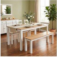 Living and Home Versatile Wooden Bench in White