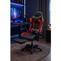 Living and Home Ergonomic Gaming Chair with RGB Light & Massage Lumbar