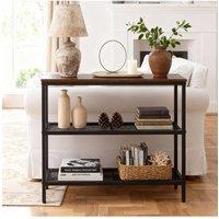 Living and Home 3-Tier Industrial Console Table in Black