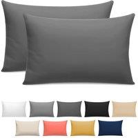 Lazzaro Home 400 TC Egyptian Cotton Pillowcases Pack of 2 Luxurious & Breathable in Charcoal | Size: Standard