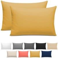 Lazzaro Home 400 TC Egyptian Cotton Pillowcases Pack of 2 Luxurious & Breathable in Mustard | Size: Standard