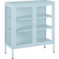 tectake Metal Display Case Baker in Pale Blue