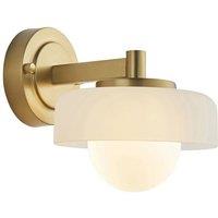Netlighting Boss Dome Wall Lamp Frosted & Opal Glass G9 in Gold