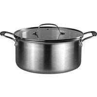 Prochef 'J&L Signature' 24cm Stainless Steel Casserole Pot With Lid in Silver