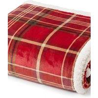 Deyongs Red Check Printed Supersoft Throw | Size: 130 cm x 170 cm