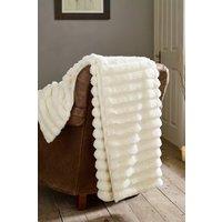 The Lyndon Company Kenwood Soft Faux Fur Throw in Cream | Size: 130 cm x 170 cm