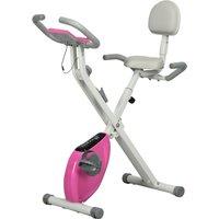 HOMCOM Folding Exercise Bike w/ Adjustable Magnetic Resistance & Seat Height, White
