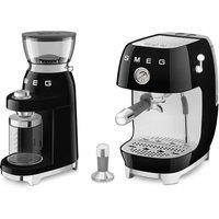 Smeg 50's Style Coffee Grinder & Espresso, Cold Brew Coffee Machine in Black