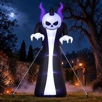 Marco Paul 10ft Halloween Inflatable Reaper Ghost in Black