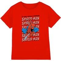 Marvel Boy's Friendly Neighborhood Spiderman Thwip T-Shirt, Red | Size: 9-11 Years