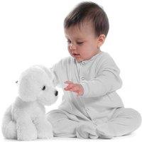 Larkwood Girl's Plain Long Sleeved Sleepsuit in White | Size: 12-18 m