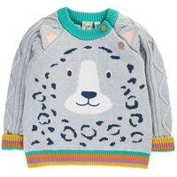 Frugi Caleb Character Knit Jumper in Grey | Size: 2-3 Years