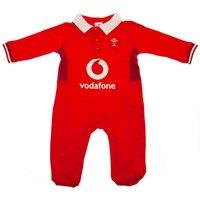 Wales RU Crest Sleepsuit in Red | Size: 6-9 m