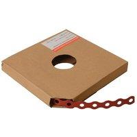 Forgefix Red Plastic Coated Pre-Galvanised Band 12Mm X 0.8 X 10M Box 1