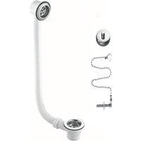 McAlpine Combi Bath Waste O/Flow - Chrome - FBW2PCCP - Essential for Bath Se in Silver