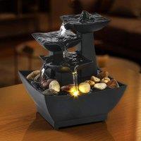 Gainsborough Battery Operated Water Fountain with Warm LED Light in Black