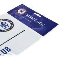 Chelsea FC Official Football Metal Street Sign in White