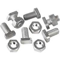 Ambassador Cropped Head Bolts & Nuts (Pack Of 20) in Silver