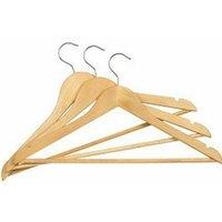 SupaHome Wooden Coat Hangers (Pack of 3) in Brown