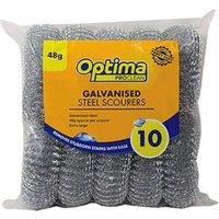 Ramon Optima Galvanised Steel Scourers (Pack Of 10) in Grey