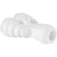 John Guest 15mm Two Way Divider Y Connector Pipe Fitting Push Fit (Pack of 4) in White