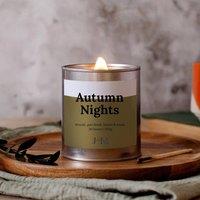 JAAM Autumn Nights Wood Wick Candle in Silver