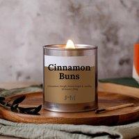 JAAM Cinnamon Buns Crackle Wick Candle For Christmas in Silver
