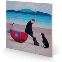 Ailsa Black Pep Talk Square Wood Print