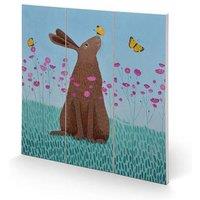 Ailsa Black Butterfly Bartering Square Wood Print