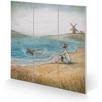 Joe Ramm High Jinks Square Wood Print in Brown