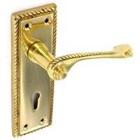 Securit Georgian Lock Handle Pack of 2 in Gold