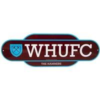 West Ham United FC Retro Hanging Sign in Wine